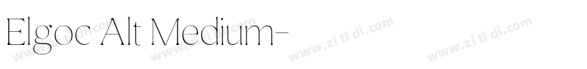 Elgoc Alt Medium字体转换